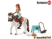 schleich horse club 42344 riding centre with rider and horses figurine